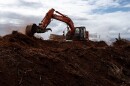 U.S. Army Corps of Engineers contractors prepare a site for construction of a new temporary elementary school campus for the Lahaina, Hawaiʻi, community, Nov. 20, 2023, after receiving the Notice to Proceed earlier in the day.