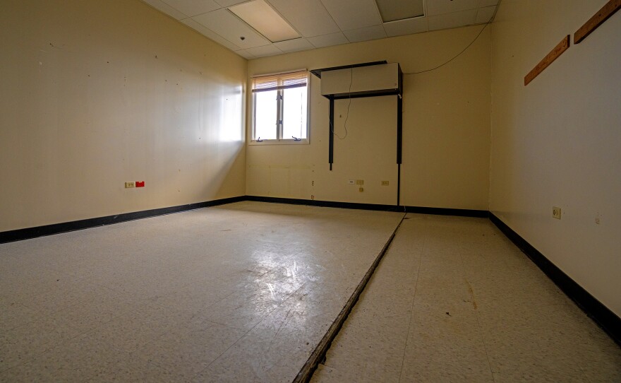 An empty USGS HVO office with noticeable earthquake damage on the floor. The (Jan. 26, 2024)