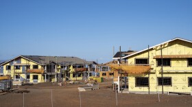 FILE - Kaiaulu o Kukuia, a 200-unit affordable housing complex under construction that was not seriously affected by August's wildfire, is pictured on Oct. 3, 2023, in Lahaina, Hawaiʻi. 