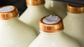 Bottles of pasteurized milk from the Ocheesee Creamery