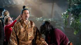 Actor Hiroyuki Sanada who plays Lord Yoshii Toranaga on the set of "Shōgun."