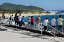 FILE - Tourists at the Hālona Blowhole Lookout on Oʻahu.