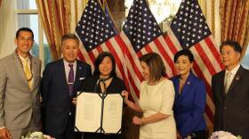 U.S. Rep. Kai Kahele (left) and other members of the House sent a bill that could pave the way for a National Museum of Asian Pacific History and Culture to President Joe Biden to sign in May.