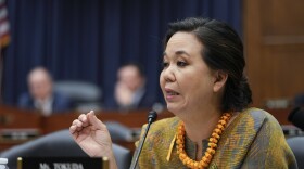 FILE - Rep. Jill Tokuda, D-Hawaiʻi, speaks during the House Armed Services Committee hearing on the Department of the Navy's budget request for fiscal year 2024, on Capitol Hill in Washington, Friday, April 28, 2023. 