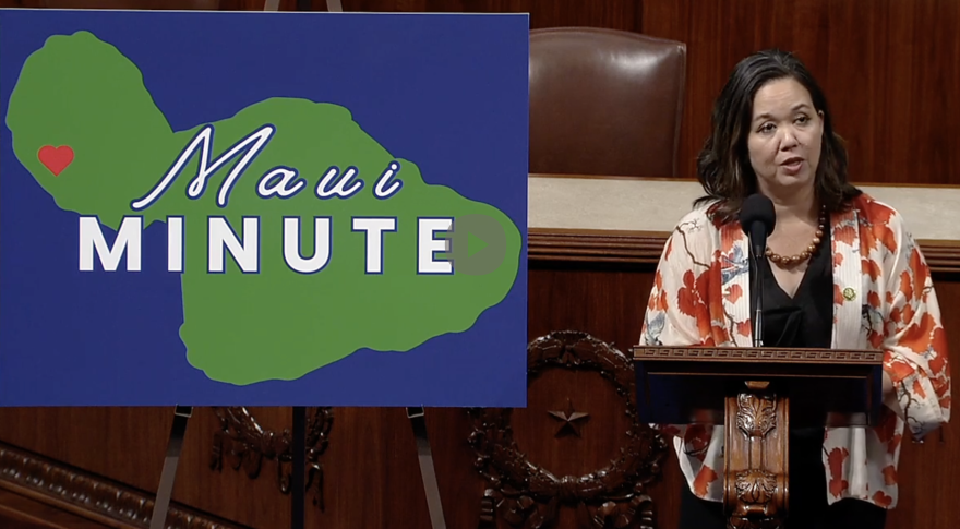 U.S. Rep. Jill Tokuda presents her first "Maui Minute" on the House floor. (Nov. 8, 2023)