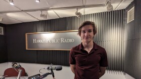 Maddux Springer of ʻIolani School at Hawaiʻi Public Radio on May 23, 2024.