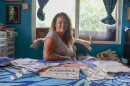 Dalani Tanahy poses for a portrait in her Mākaha home.