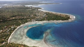 A Dec. 07, 2019, aerial view of the coastline of Port Vila, the capital of Vanuatu.