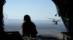 A U.S. Army CH-47 helicopter flies over Cagayan province, northern Philippines during a joint military exercise on Monday, May 6, 2024. American and Filipino marines held annual combat-readiness exercises called Balikatan, Tagalog for shoulder-to-shoulder, in a show of allied military readiness in the Philippines' northernmost town facing southern Taiwan.