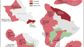 The status of areas covered by community wildfire protection plans across Hawaiʻi, according to the Hawaiʻi Wildfire Management Organization.