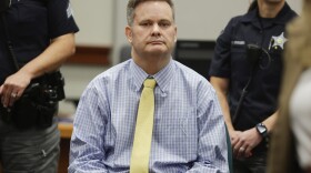 Chad Daybell sits at the defense table after the jury's verdict in his murder trial was read at the Ada County Courthouse in Boise, Idaho, on Thursday. 