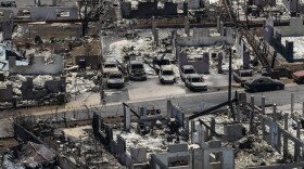 FILE - A general view shows the aftermath of a devastating wildfire in Lāhainā, Hawaiʻi, Aug. 22, 2023. (AP Photo/Jae C. Hong, File)