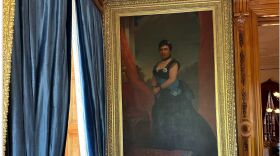 Queen Liliʻuokalani's portrait was installed back on the wall at ʻIolani Palace on March 20, 2024.