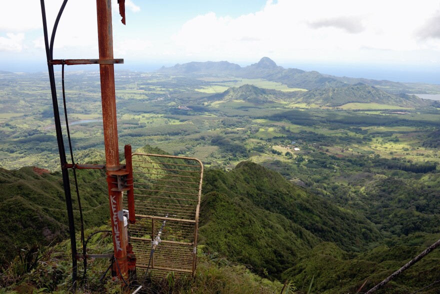 The view from the HPR transmitter site atop Mt. Kāhili on Kaua‘i.