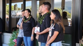 Kākoʻo Maui staff stand in front of the center on Sept. 5, 2023.