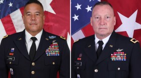 Hawaiʻi Adjutant General Kenneth Hara (left) will resign from his position in October. Gov. Josh Green has picked Deputy Adjutant General Stephen Logan (right) to succeed Hara