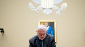 Dr. David Morens, a former top adviser to Dr. Anthony Fauci, appears during a House Select Subcommittee on the Coronavirus Pandemic hearing on Capitol Hill. 