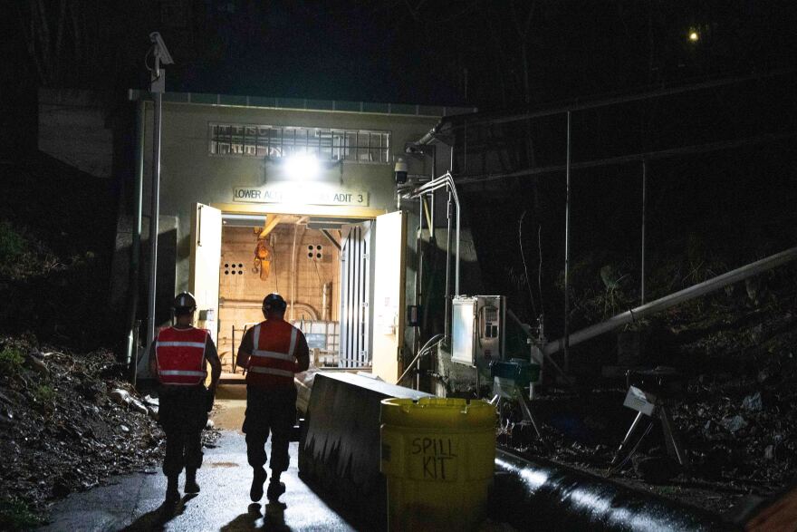 Joint Task Force-Red Hill roving security and fire watch team members patrol the Red Hill Bulk Fuel Storage Facility on Nov. 7, 2023. (DoD photo)