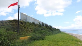 The view of the Puʻuloa Range Training Facility from the western side beach.