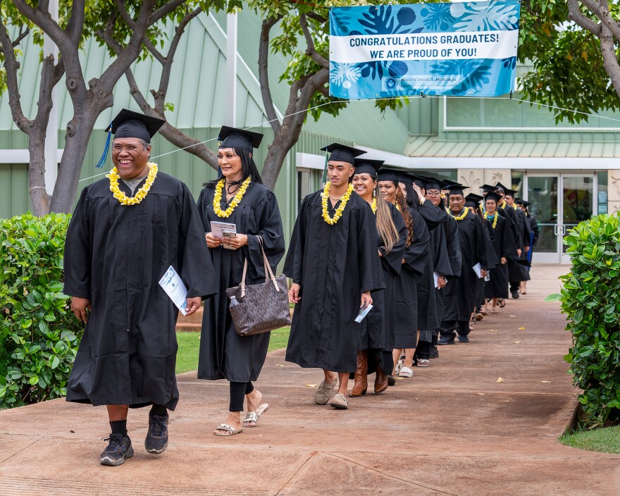 UH Maui College Molokaʻi graduation on May 10, 2024 in Kaunakakai, Molokaʻi.