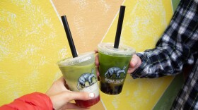 Bubble tea, or boba, features large tapioca balls at the bottom meant to be sucked up through a plastic straw. Vendors say paper straws don't always work as well, and they're more expensive.