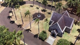 An aerial photo of Mauna ʻAla, the Royal Mausoleum of Hawaiʻi.