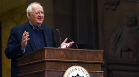 US-British economist Angus Deaton speaks at a press conference after winning the Nobel Prize for Economics at Princeton University in Princeton, New Jersey, on October 12, 2015.