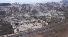 August 10: Wildfire wreckage is left behind in Lahaina.