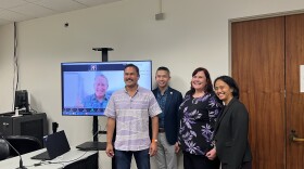 Rep. Della Au Bellati, Rep. Adrian Tam, Honolulu City Councilmember Tyler Dos Santos Tam, Hawaii Health & Harm Reduction Center Executive Director Heather Lusk and Hawaii Island Opioid Taskforce leader Dr. Kevin Kunz discuss legislation related to opioid substance abuse.