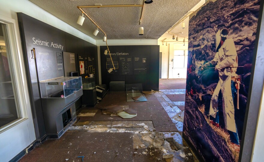 The damaged interior of Jaggar Museum. (Jan. 26, 2024)