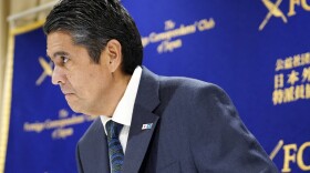 Palau's President Surangel Whipps Jr. prepares to speak during a press conference at the Foreign Correspondents' Club of Japan (FCCJ) Thursday, June 15, 2023, in Tokyo.