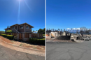 The Bayudan family home before and after the Aug. 8 wildfire.