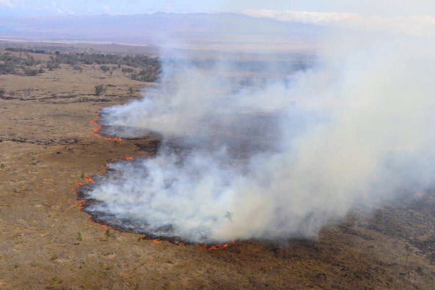 Leilani fire on Hawaiʻi Island in August 2022.