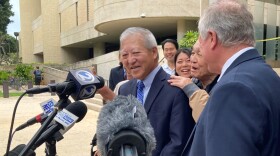 Former Honolulu Prosecuting Attorney Keith Kaneshiro speaks to reporters after being found not guilty in a federal bribery trial. (May 17, 2024)