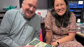 Hawaiʻi Vocal Arts Ensemble director Timothy Carney, left, and Classical Pacific host Sharene Taba, right.