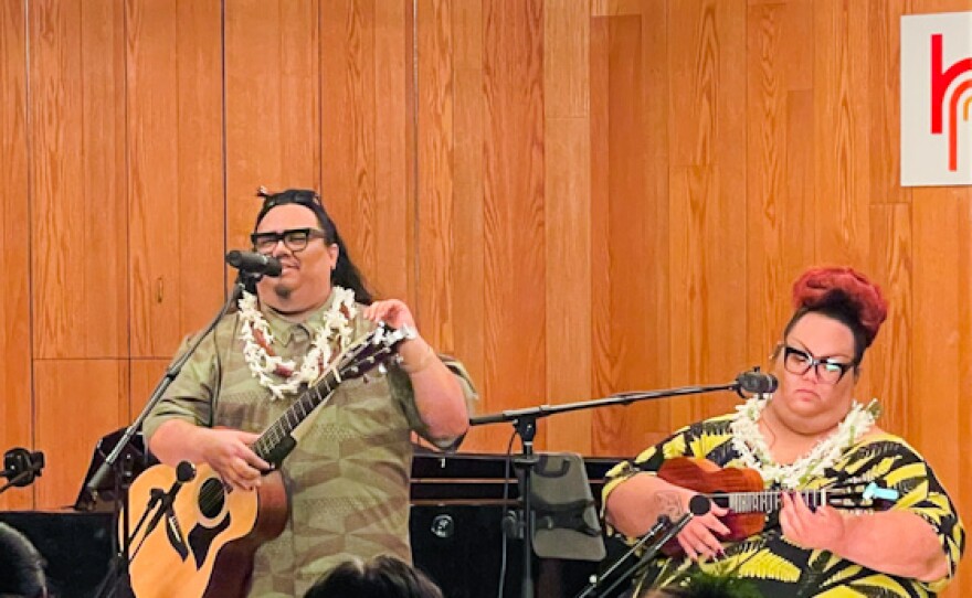 Cousins Lina Robins-Tamure, Heather Kapuaokamakahala Kalua and Jordan ʻĀina Asing come together as the beloved Hawaiian music trio, ʻUheʻuhene.