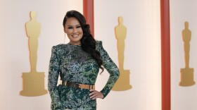 FILE - Tia Carrere arrives at the Oscars on Sunday, March 12, 2023, at the Dolby Theatre in Los Angeles. (AP Photo/Ashley Landis)