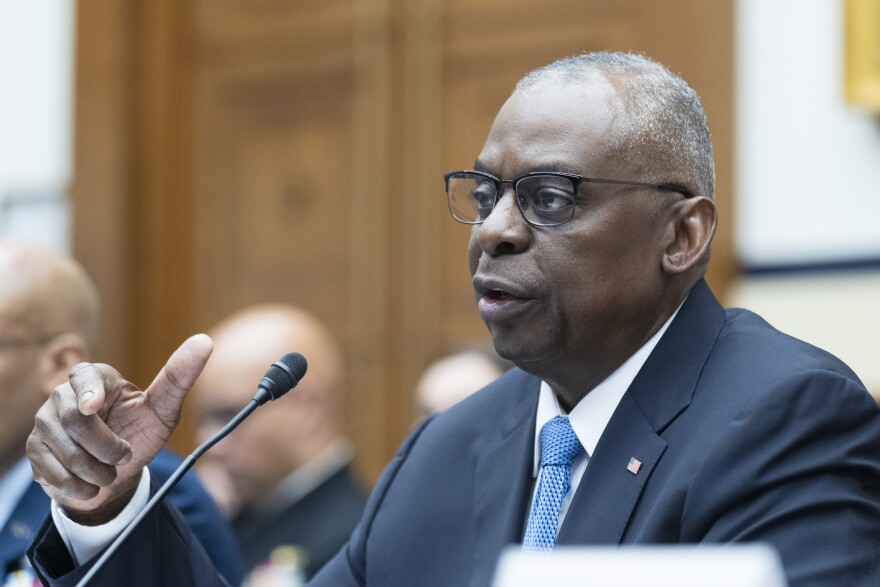 Secretary of Defense Lloyd Austin testifies before a House Armed Services Committee hearing on the Department of Defense fiscal 2025 budget request on Capitol Hill, Tuesday, April 30, 2024, in Washington. (AP Photo/Manuel Balce Ceneta)