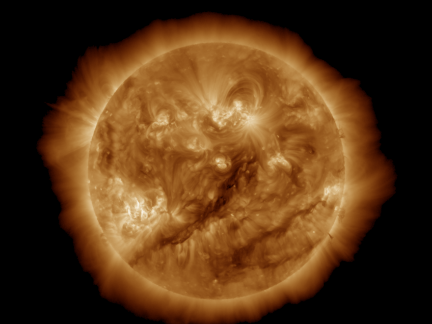 The sun has gone through a rotation, and the active region that triggered a huge amount of aurora activity is once again pointing toward Earth — but not directly at it.