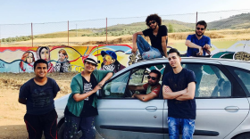 Vaimoana Niumeitolu, second from the left, in the West Bank in 2018.