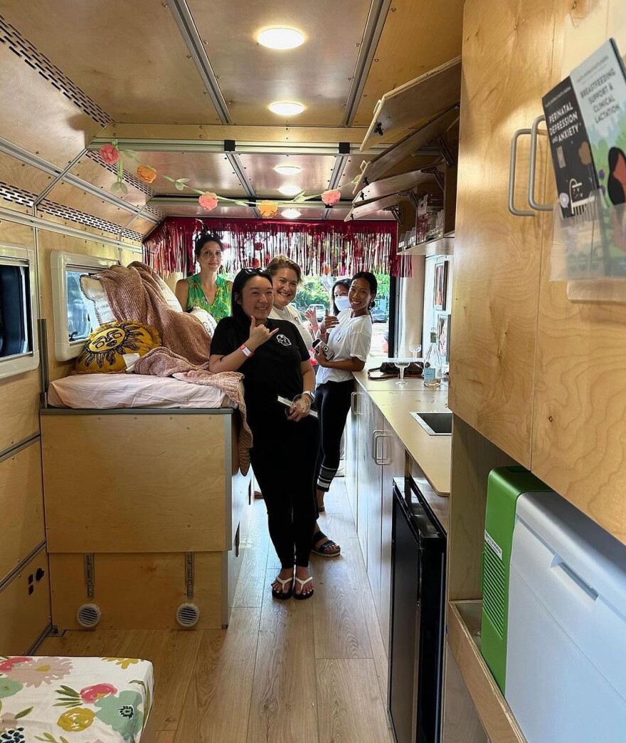 The inside of the mobile clinic offers a flexible use space.