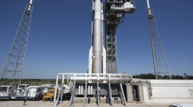 A United Launch Alliance Atlas V rocket with Boeing's Starliner spacecraft aboard is rolled to the launch pad ahead of the NASA's Boeing Crew Flight Test set for Saturday, June 1.