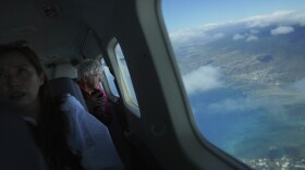 Sister Barbara Jean Wajda of the Sisters of St. Francis of the Neumann Communities looks out the window over Honolulu