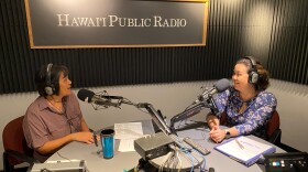 U.S. Rep. Jill Tokuda, right, with The Conversation host Catherine Cruz at Hawaiʻi Public Radio on May 29, 2024.