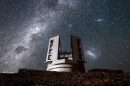 Nighttime exterior telescope rendering of the Giant Magellan Telescope (GMT) under construction in Las Campanas, Chile. The GMT is competing against the Thirty Meter Telescope for the $1.6 billion budget currently being considered by the National Science Board.