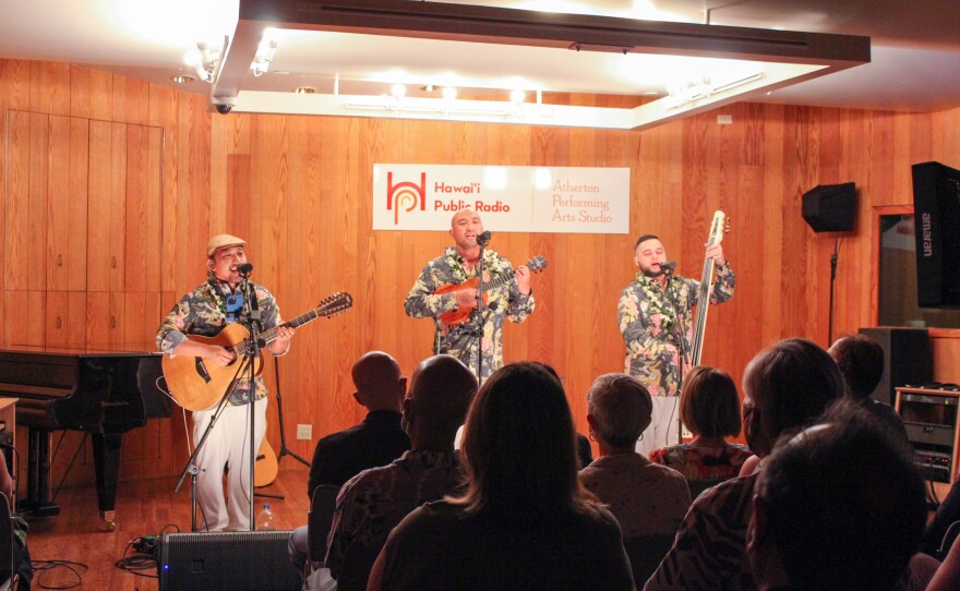 Formed in 2016, Nā Hōkū Hanohano award winner Ei Nei brought its smooth local blend and rich harmonies to HPR.